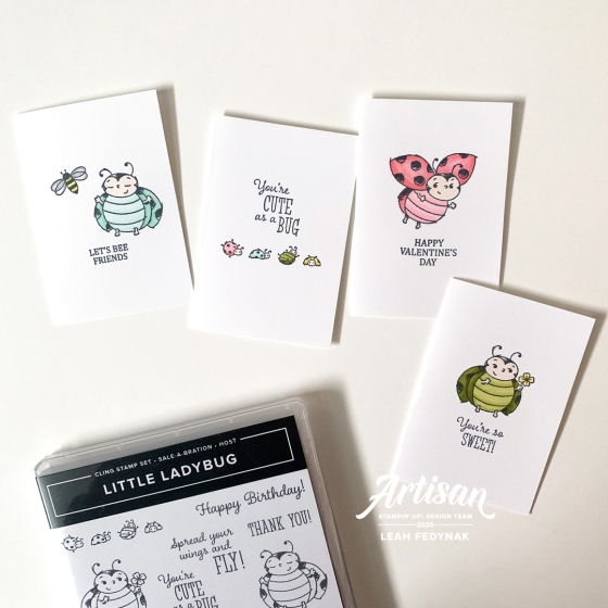 Ladybug Valentine's Day Cards - Birdwing Paper Designs